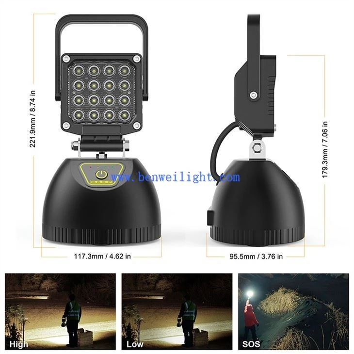 rechargeable battery powered led work lights