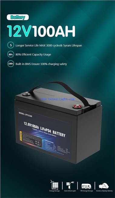 Batteria al litio per camper 200ah 12v