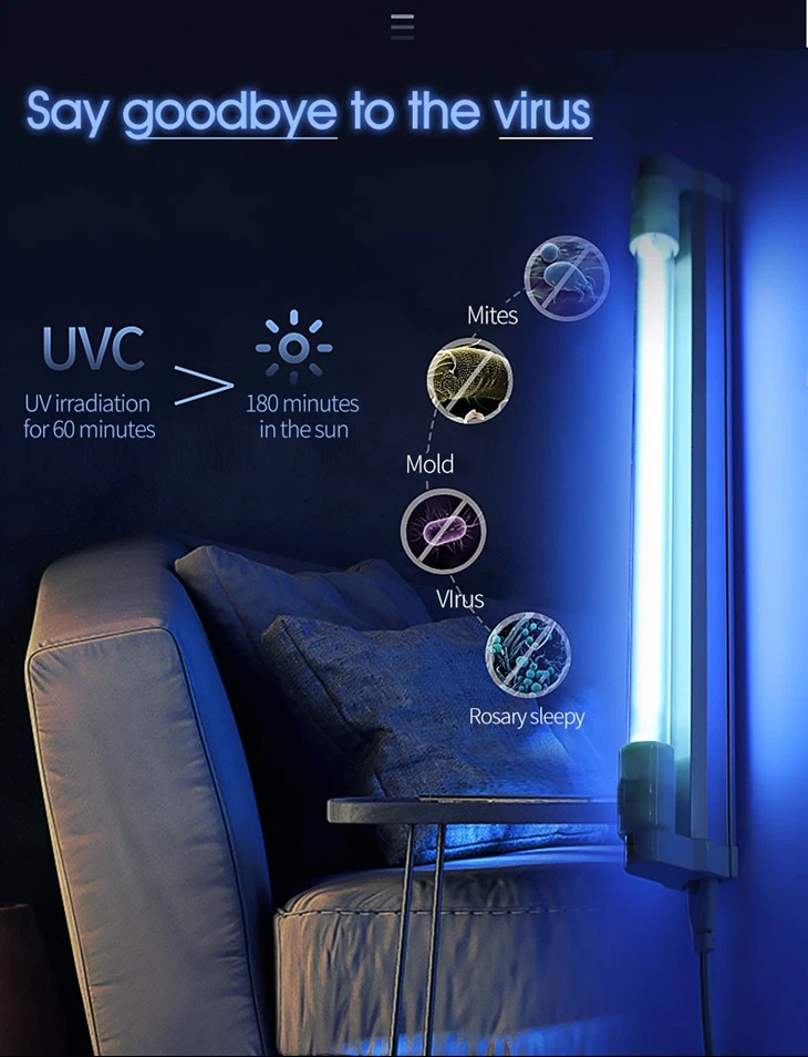 La lampada di disinfezione a LED UVC uccide gli acari della polvere