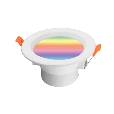 Downlight LED RGB intelligente, plafoniera da incasso controllata da app