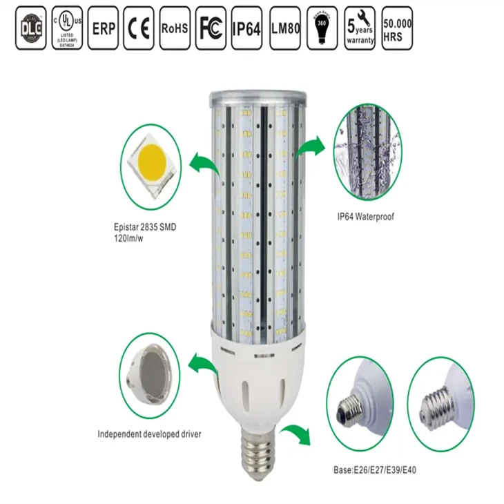 100w - 300w LED Corn Light Metal Halide Replacement, L / H Voltage, E39 Base price