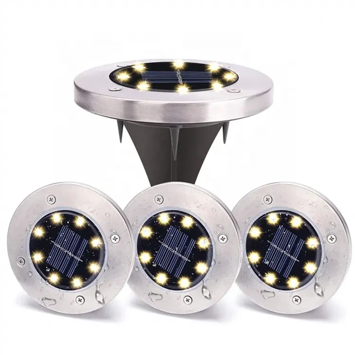 8-LED Solar Garden Lights – Auto On/Off, Waterproof For Walkways & Security