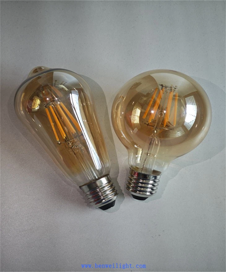 Lampadina a candela LED E14 G45: filamento trasparente a 360 gradi bianco caldo da 6 W