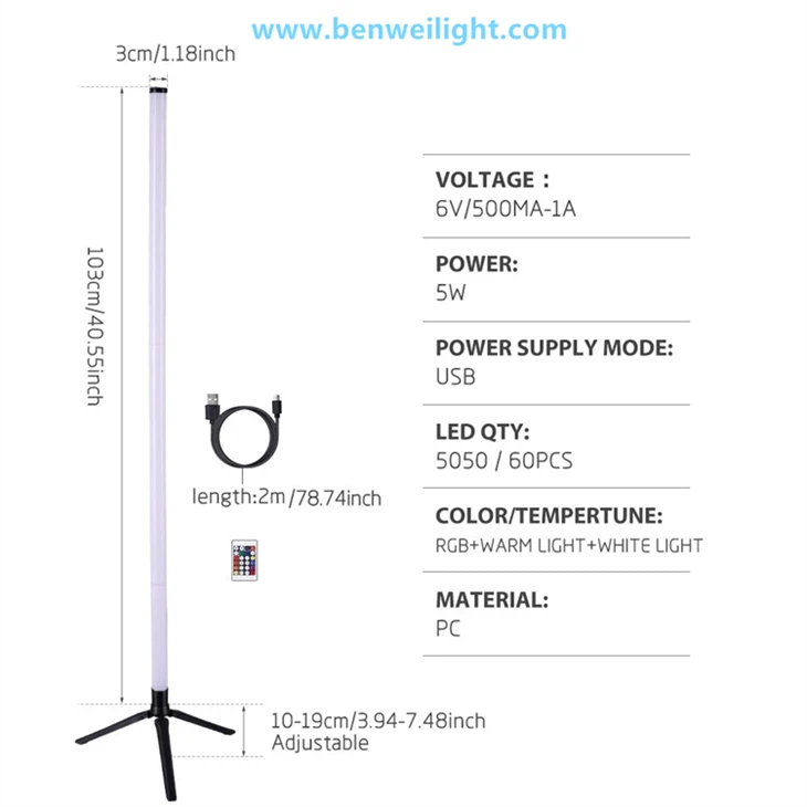 RGB Corner Floor Lamp For Bedroom & Game Room Ambient Lighting high quality