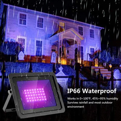 Luce nera da 150 W, confezione da 2 luci nere a LED con spina e interruttore