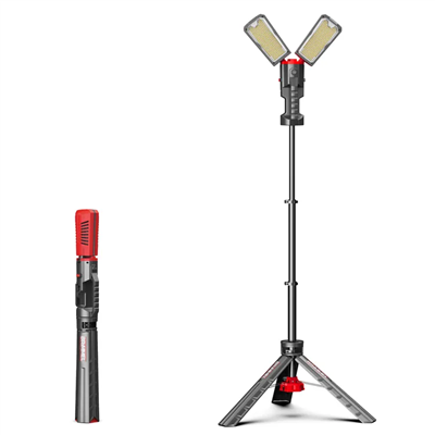 Luci da lavoro da 21000 lumen con supporto, 3 luci da lavoro a LED a testa regolabile