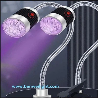 Luce di rilevamento fluorescente viola a LED da 365 nm Illuminazione anti-contraffazione, rilevamento di colla di tipo magnetico