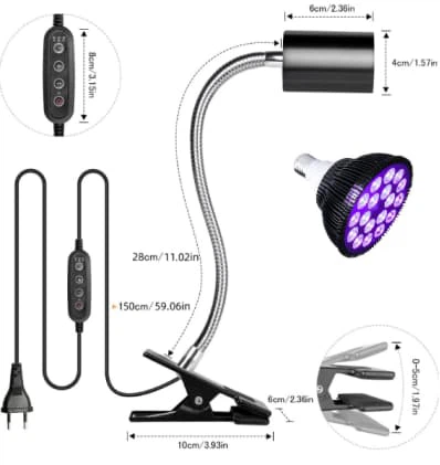 Luce UV 365nm10W per scarpe