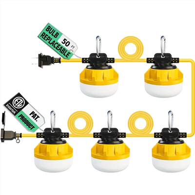 Luci da lavoro a corda da costruzione 50/100/200FT LED super luminose