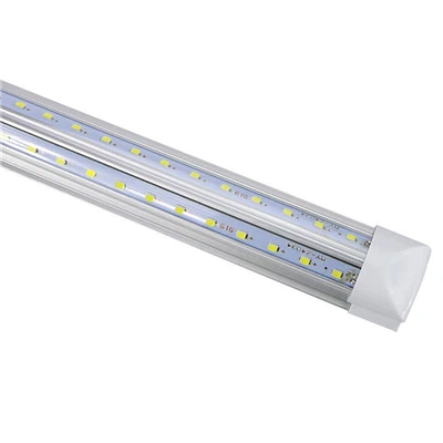 Luce per congelatore LED T8 da 8 piedi|Dissipatore di calore a forma di V-|Lente trasparente da 75 W 6500 K