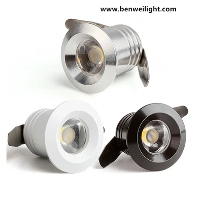 Mini faretto da incasso a LED per armadio da 1 W 3 W Downlight industriale in alluminio DC12V